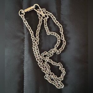Elegant 40” Silver Chain Purse / Wallet Strap - Paper Chain O-Link Design